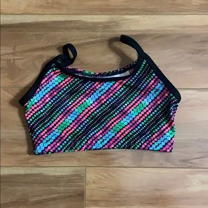 Neon + Black Sports Bra